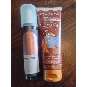 Bath & body works spray and lotion gingerbread and coconut scented